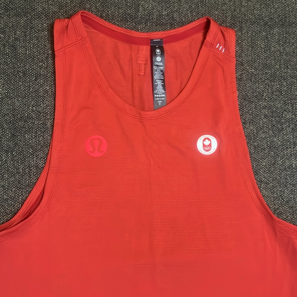 NWOT Lululemon Men’s Red Olympic Pan American Team Tank Top sz M - Picture 2 of 9